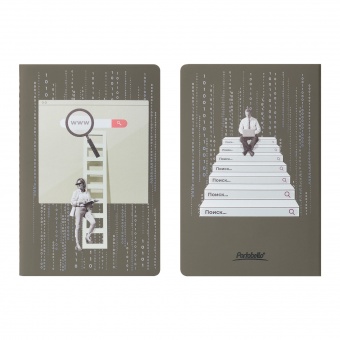 Блокнот Alpha slim, серый фото 