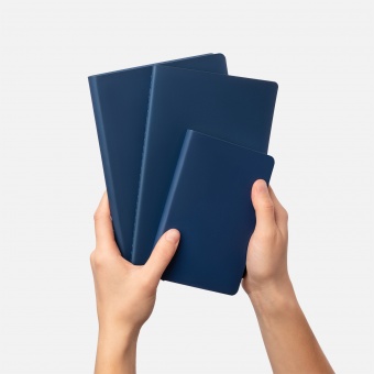 Блокнот Alpha slim, синий фото 