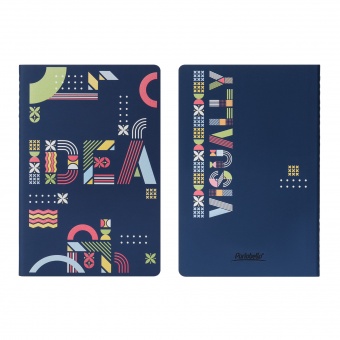 Блокнот Alpha slim, синий фото 