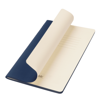 Блокнот Alpha slim, синий фото 