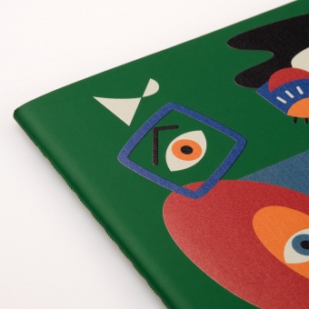 Блокнот Alpha slim, зеленый фото 