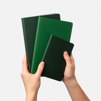 Блокнот Alpha slim, зеленый фото 