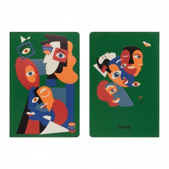 Блокнот Alpha slim, зеленый фото 