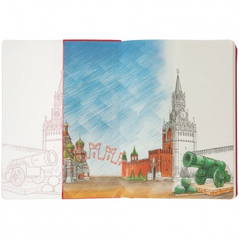 Блокнот «Города. Москва», красный фото 