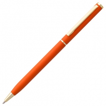 Блокнот Magnet Gold с ручкой, черный с оранжевым фото 
