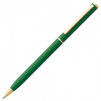 Блокнот Magnet Gold с ручкой, черный с зеленым фото 