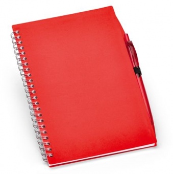 Блокнот с ручкой Loop Up, красный фото 1