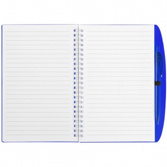 Блокнот с ручкой Loop Up, синий фото 3