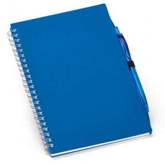 Блокнот с ручкой Loop Up, синий фото 4