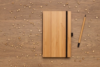 Блокнот с вечным карандашом Bamboo FSC® фото 