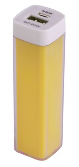 Внешний аккумулятор Bar, 2200 мАч, желтый фото 