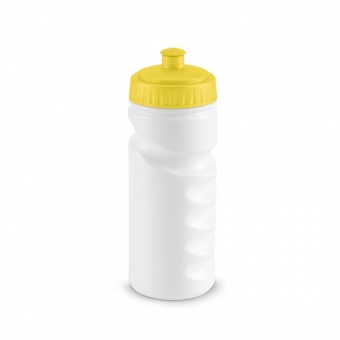 Бутылка для велосипеда Lowry, белая с желтым фото 