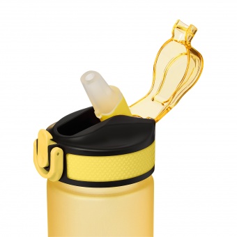 Бутылка для воды Flip mini, желтая фото 