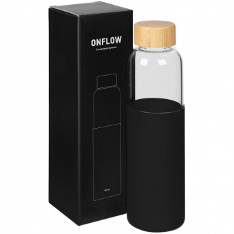 Бутылка для воды Onflow, черная фото 
