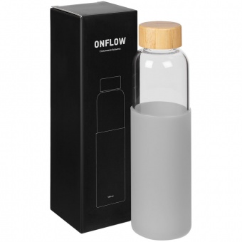 Бутылка для воды Onflow, серая фото 