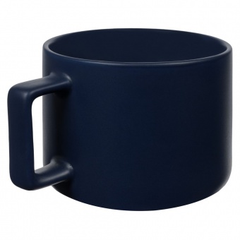 Чашка Jumbo, матовая, темно-синяя фото 