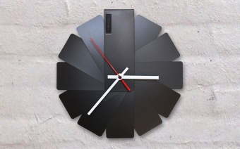 Часы настенные Transformer Clock. Black & Black фото 