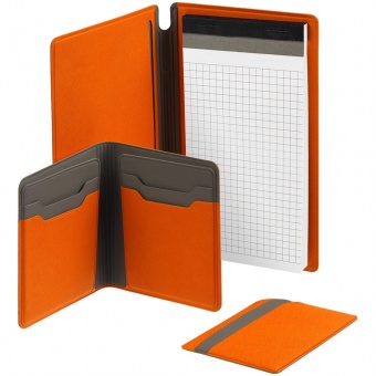 Чехол для карточек Dual, оранжевый фото 