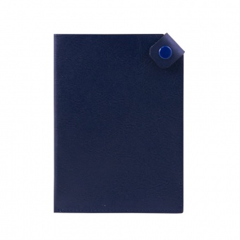 Чехол для паспорта PURE 140*100 мм., застежка на кнопке, натуральная кожа (фактурная), синий фото 