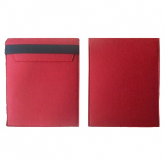 Чехол для iPad из войлока, красный с черным фото 