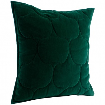 Чехол на подушку бархатный «Хвойное утро», зеленый фото 