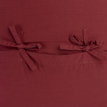 Чехол на подушку«Хвойное утро», квадратный, бордовый фото 