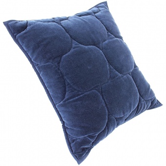 Чехол на подушку «Хвойное утро», квадратный, темно-синий фото 