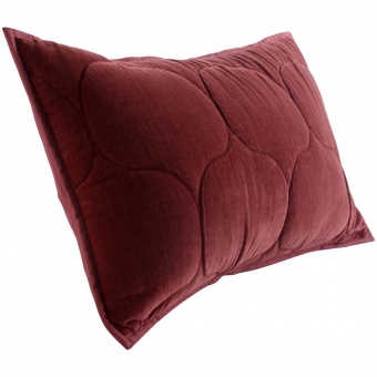 Чехол на подушку «Хвойное утро», прямоугольный, бордовый фото 