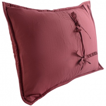 Чехол на подушку «Хвойное утро», прямоугольный, бордовый фото 
