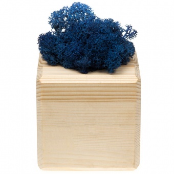 Декоративная композиция GreenBox Wooden Cube, синий фото 