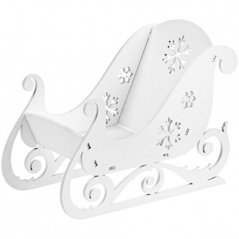 Декоративное украшение «Сани», белые фото 
