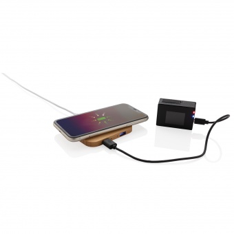 Док-станция для беспроводной зарядки Bamboo с портами USB, 5 Вт фото 