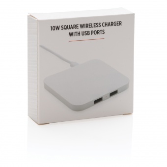 Док-станция Square для беспроводной зарядки 10 Вт с USB-портами фото 