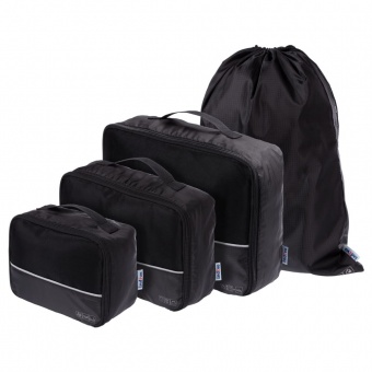 Дорожный набор сумок noJumble 4 в 1, черный фото 