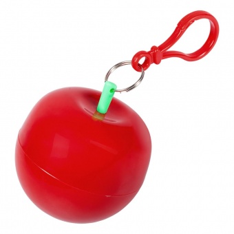 Дождевик в футляре «Фрукт», красное яблоко фото 