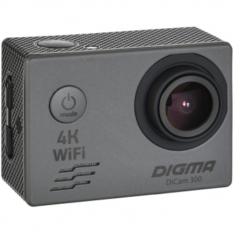 Экшн-камера Digma DiCam 300, серая фото 