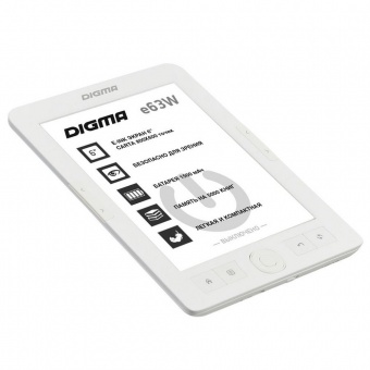 Электронная книга Digma E63W, белая фото 