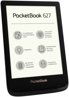 Электронная книга PocketBook 627, черная фото 