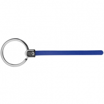 Элемент брелка-конструктора «Хлястик с кольцом и зажимом», синий фото 