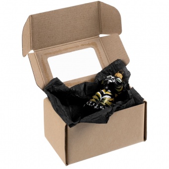 Елочная игрушка «Бенгальский тигр» в коробке, черная с росписью фото 