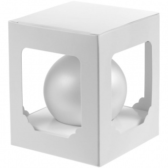 Елочный шар Gala Matt в коробке, 6 см, белый фото 