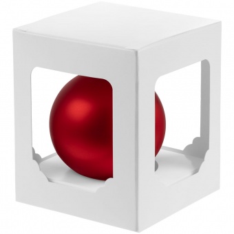 Елочный шар Gala Matt в коробке, 6 см, красный фото 