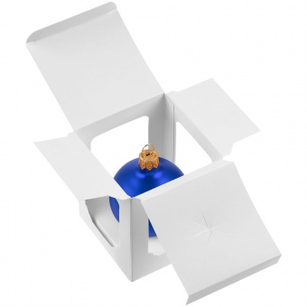 Елочный шар Gala Matt в коробке, 6 см, синий фото 