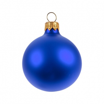 Елочный шар Gala Matt в коробке, 6 см, синий фото 