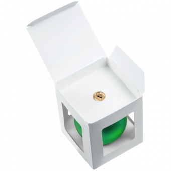 Елочный шар Gala Night Matt в коробке, зеленый, 8 см фото 