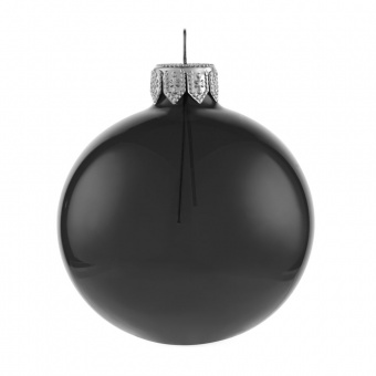 Елочный шар Gala Night в коробке, черный, 6 см фото 