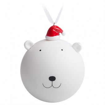 Елочный шар с фигуркой «Новогодний мишка», 9 см фото 