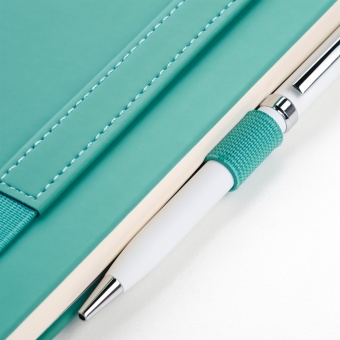 Ежедневник Alpha недатированный, бирюзовый/серый фото 