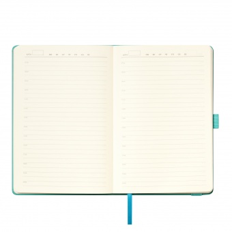 Ежедневник Alpha недатированный, бирюзовый/серый фото 