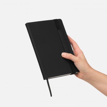 Ежедневник Alpha недатированный, черный/бежевый фото 